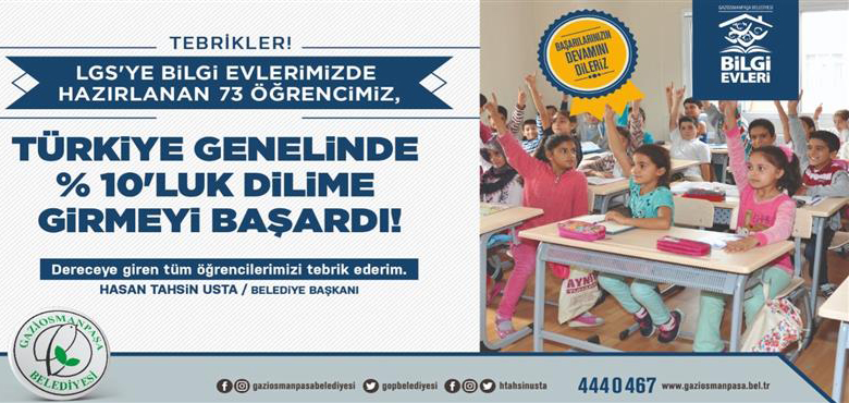 BİLGİ EVİ'NİN LGS BAŞARISI