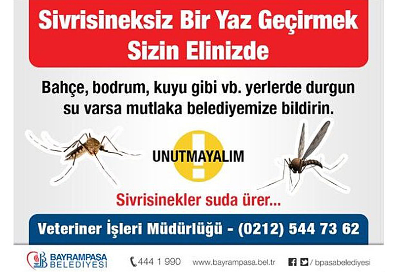 BAYRAMPAŞA’DA SİVRİSİNEKLE MÜCADELE