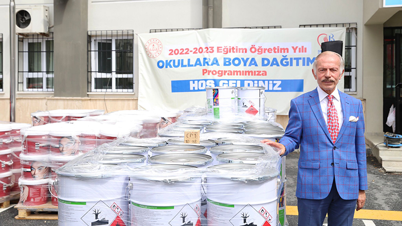 OKULLARA 32 TON BOYA DESTEĞİ