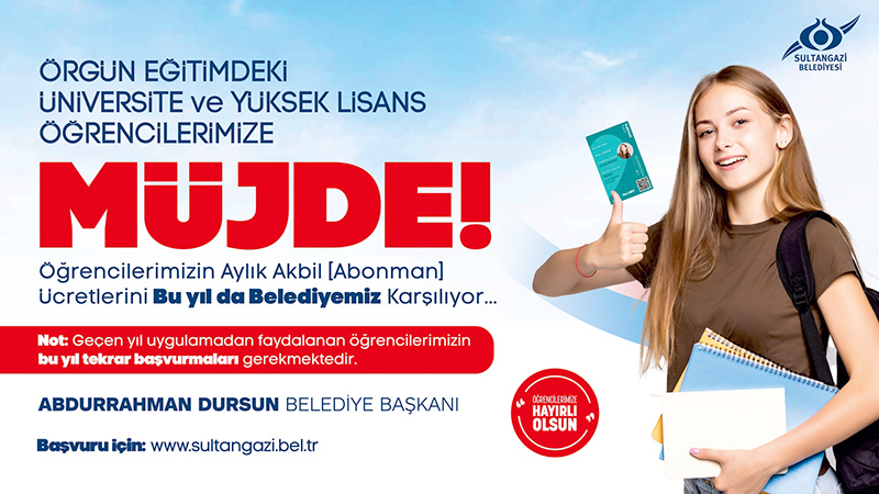  ÜNİVERSİTELİLERE ULAŞIM DESTEĞİ