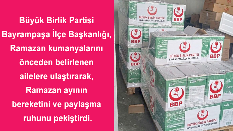 BBP’DEN KUMANYA YARDIMI